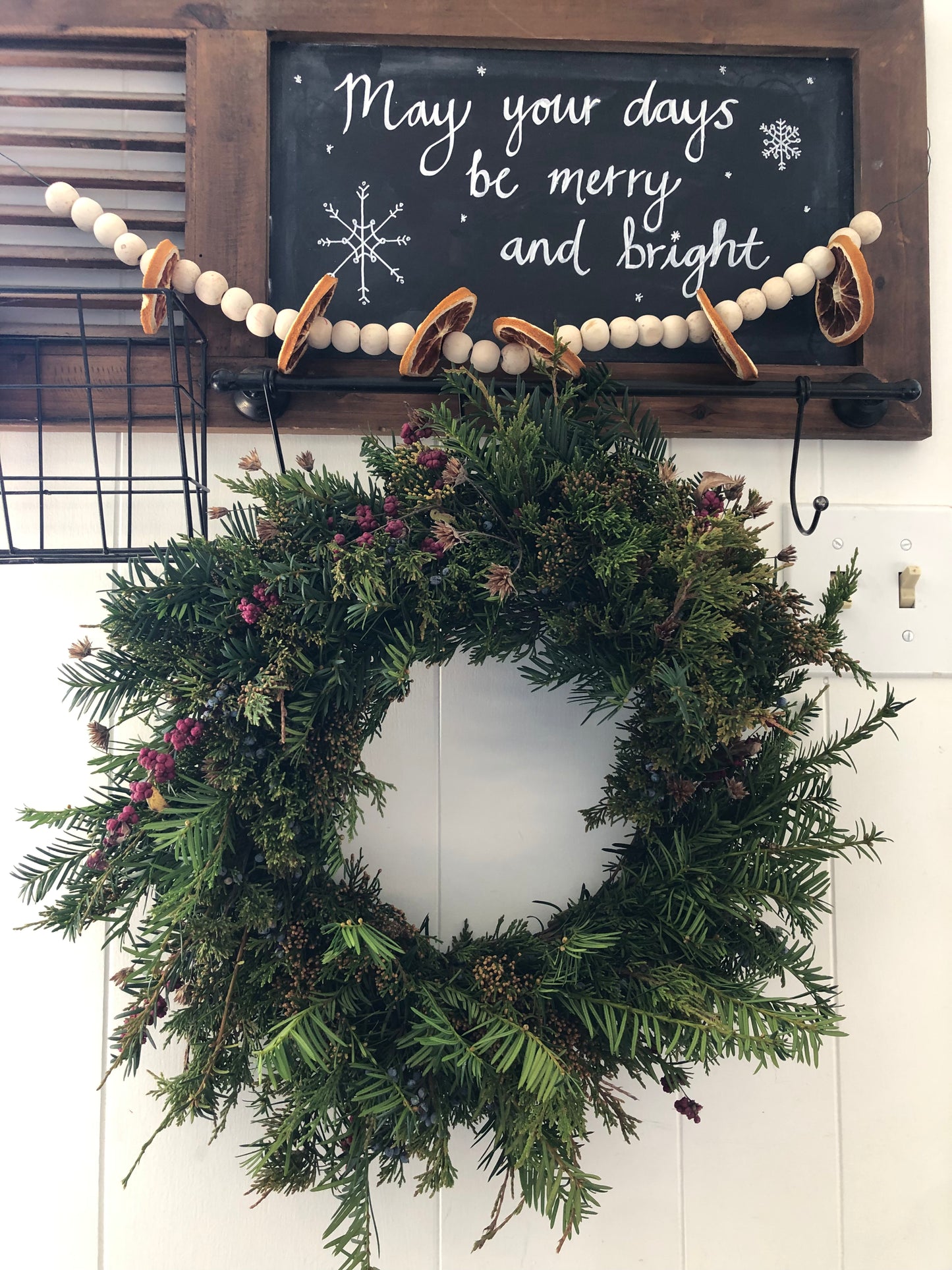 Fresh evergreen wreath